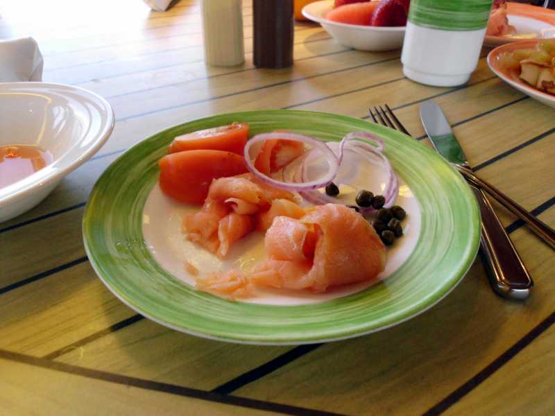 Lox, Tomatoes, Onions, and Capers