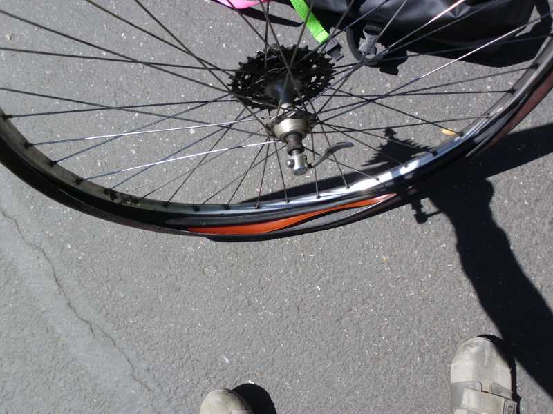 blown rear tire