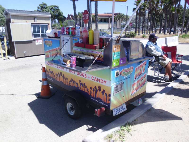 hot dog cart