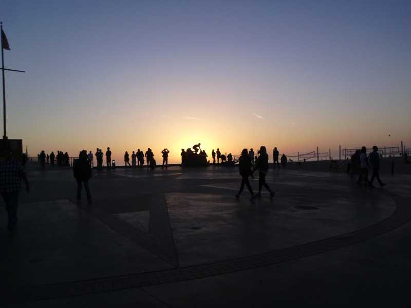 sunset on the pier