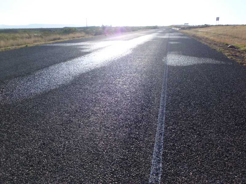 water on road