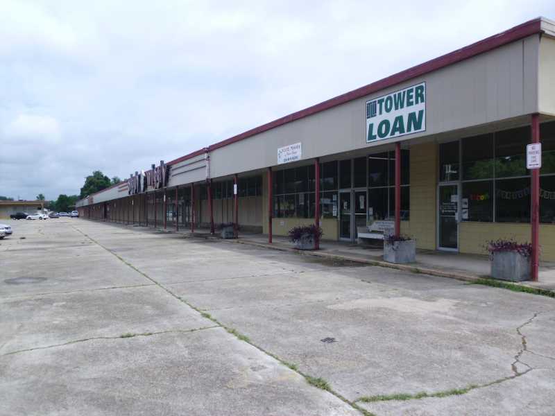 largely empty shopping center