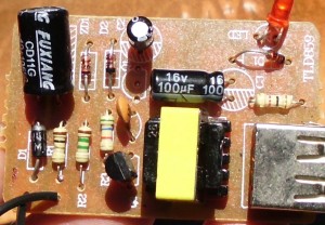component side of power supply board