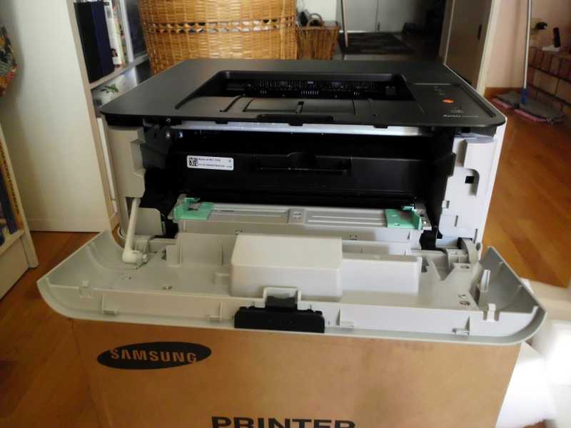 front of printer is open