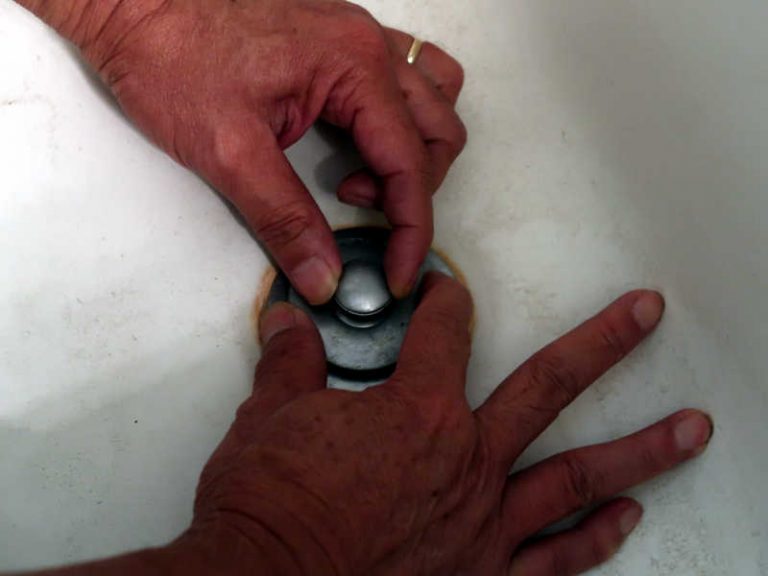 Remove and Clean Push On / Push Off Type Bathtub Drain Small Projects